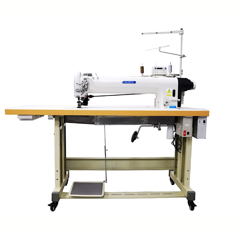 OLISEW OL-8422P-L650 Stębnówka dwuigłowa długoramienna z wyłączanymi igłami, funkcjami automatycznymi i pullerem - Zdjęcie 1