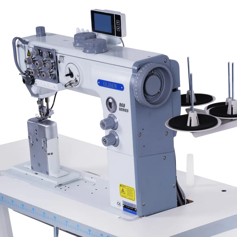 OLISEW OLD-868-221126 Dwuigłówka słupowa z funkcjami automatycznymi, potrójny transport, servo Direct Drive   - Słupowe - Producent Maszyn Do Szycia - Zdjęcie nr  5