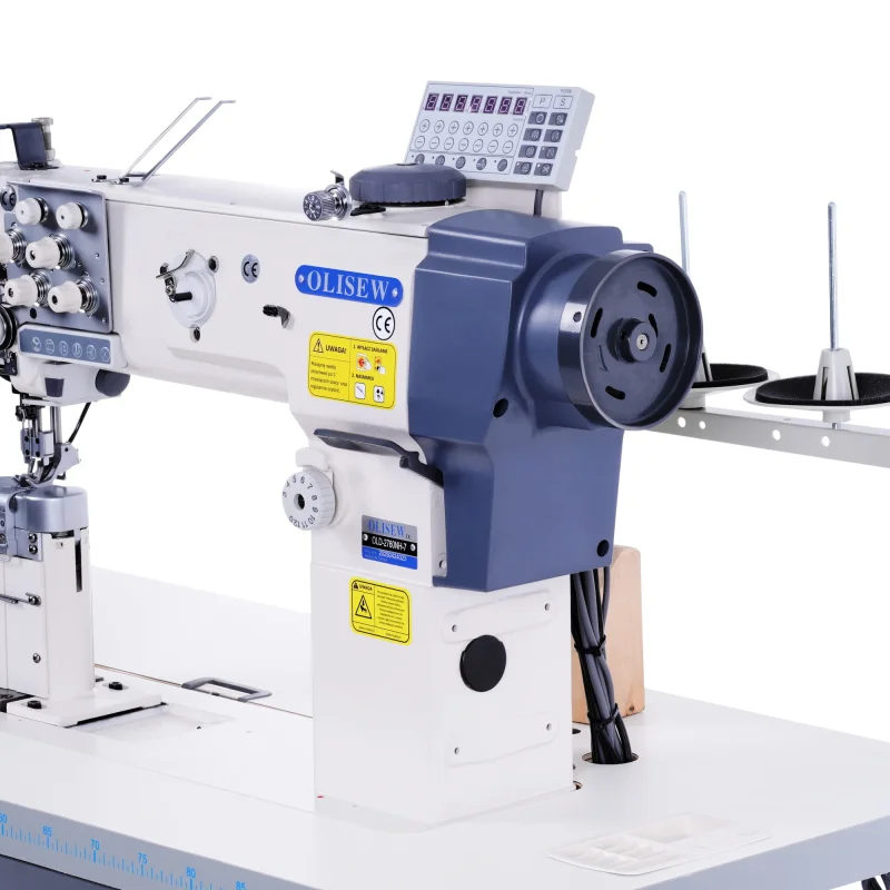 OLISEW OLD-2760NH-7 Stębnówka słupowa dwuigłowa z funkcjami automatycznymi,  potrójny transport  - Słupowe - Producent Maszyn Do Szycia - Zdjęcie nr  5