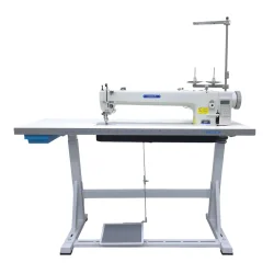 OLISEW OLD-2380H-L560 Stębnówka jednoigłowa długoramienna z funkcjami automatycznymi, transport ząbkowo-stopkowy, servo Direct drive