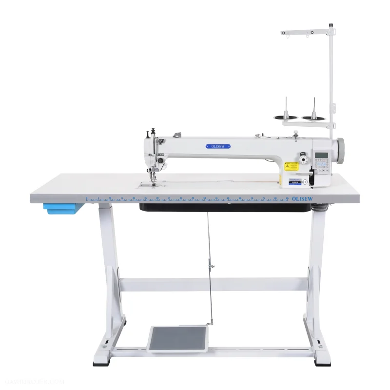 OLISEW OLD-2380H-L560 Stębnówka jednoigłowa długoramienna z funkcjami automatycznymi, transport ząbkowo-stopkowy, servo Direct drive - Zdjęcie 5