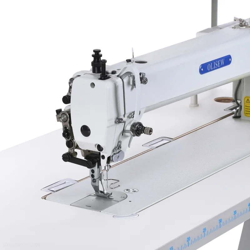 OLISEW OLD-2380H-L560 Stębnówka jednoigłowa długoramienna z funkcjami automatycznymi, transport ząbkowo-stopkowy, servo Direct drive - Zdjęcie 7
