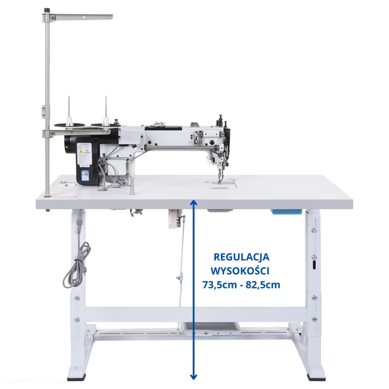 OLISEW OLD-2380H-L370 Stębnówka jednoigłowa długoramienna z funkcjami automatycznymi, transport ząbkowo-stopkowy, servo Direct drive  - Zdjęcie 2