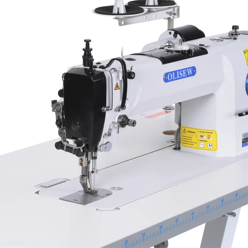 OLISEW OLD-2380H-L370 Stębnówka jednoigłowa długoramienna z funkcjami automatycznymi, transport ząbkowo-stopkowy, servo Direct drive  - Zdjęcie 7
