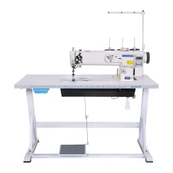 OLISEW OLD-1560N-HL18-7 Stębnówka dwuigłowa z funkcjami automatycznymi, potrójny transport, servo Direct Drive