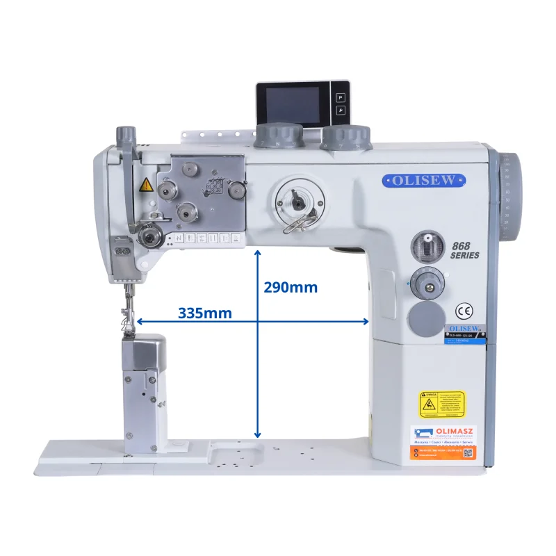 OLISEW OLD-868-121126 Stębnówka słupowa z funkcjami automatycznymi, potrójny transport, servo Direct Drive  - Słupowe - Producent Maszyn Do Szycia - Zdjęcie nr  1