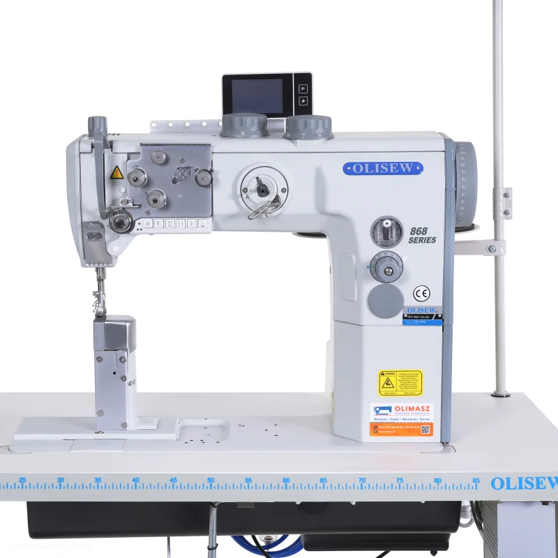 OLISEW OLD-868-121126 Stębnówka słupowa z funkcjami automatycznymi, potrójny transport, servo Direct Drive  - Słupowe - Producent Maszyn Do Szycia - Zdjęcie nr  6