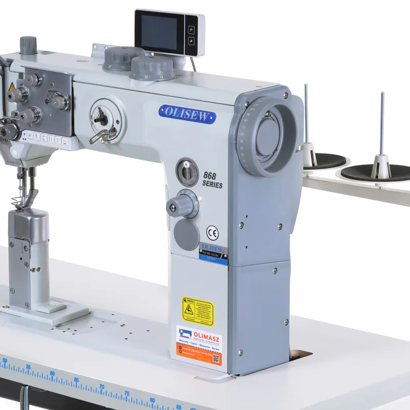 OLISEW OLD-868-121126 Stębnówka słupowa z funkcjami automatycznymi, potrójny transport, servo Direct Drive  - Słupowe - Producent Maszyn Do Szycia - Zdjęcie nr  8