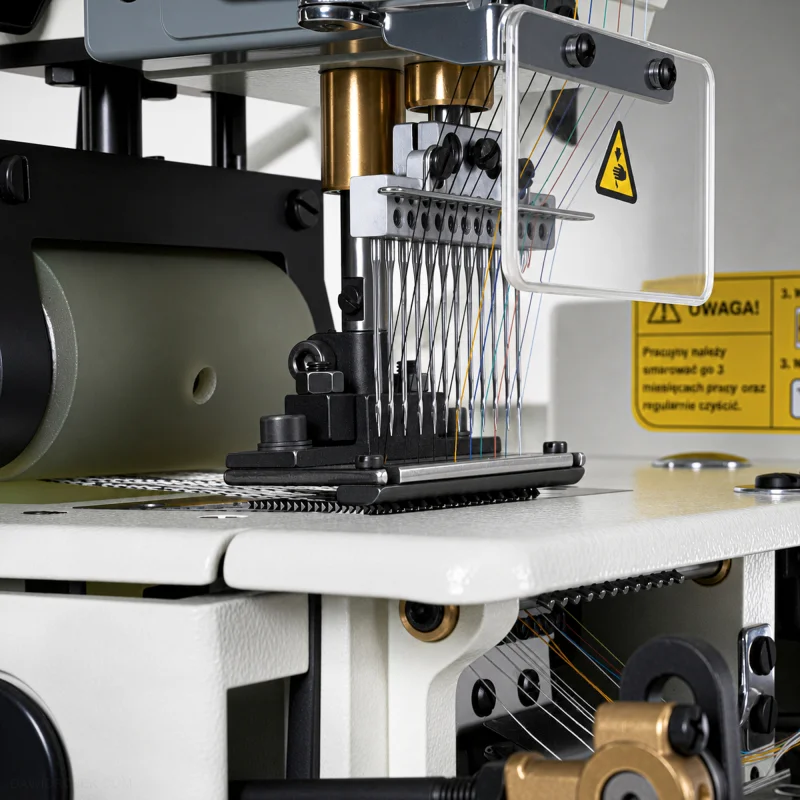 OLISEW OL008-12048P/VSQ Maszyna łańcuszkowa 12-igłowa, 24-nitkowa, przystosowana do szycia gumonićmi, servo Direct Drive  - Maszyny łańcuszkowe - Producent Maszyn Do Szycia - Zdjęcie nr  5