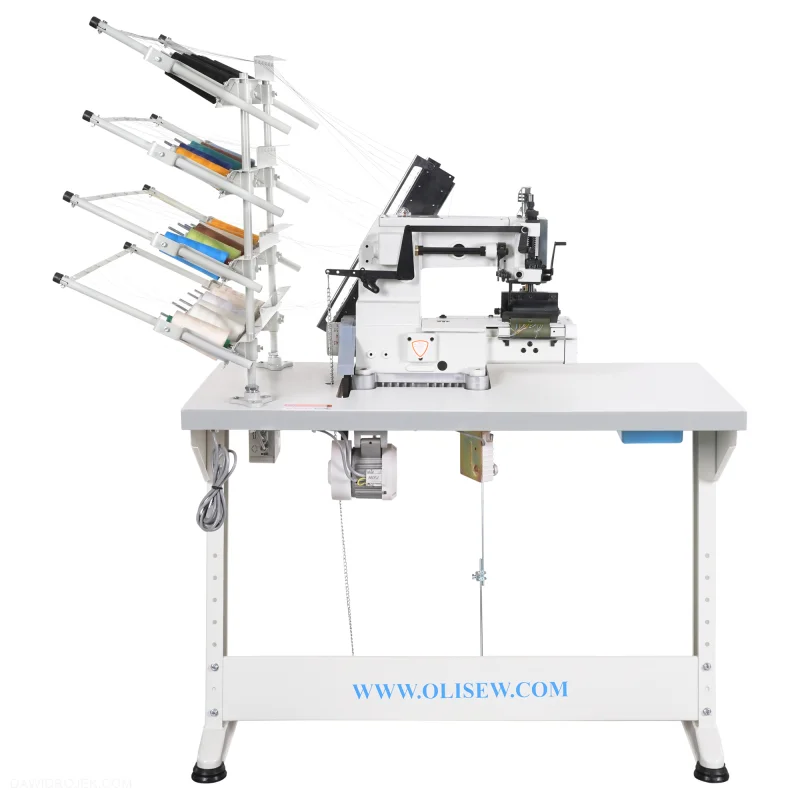 OLISEW OL008-12064P/VSQ Maszyna łańcuszkowa 12-igłowa, 24-nitkowa, przystosowana do szycia gumonićmi, servo Direct Drive - Maszyny łańcuszkowe - Producent Maszyn Do Szycia - Zdjęcie nr  1