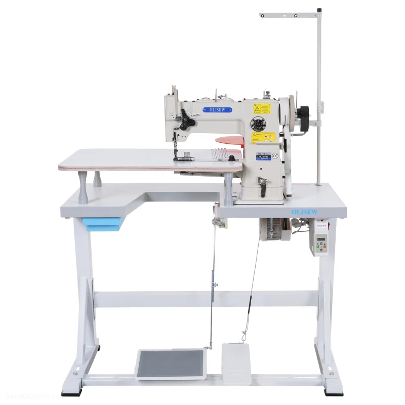 OLISEW OL-246V Lamowacz cylindryczny, potrójny transport z dodatkowym blatem - Zdjęcie 2