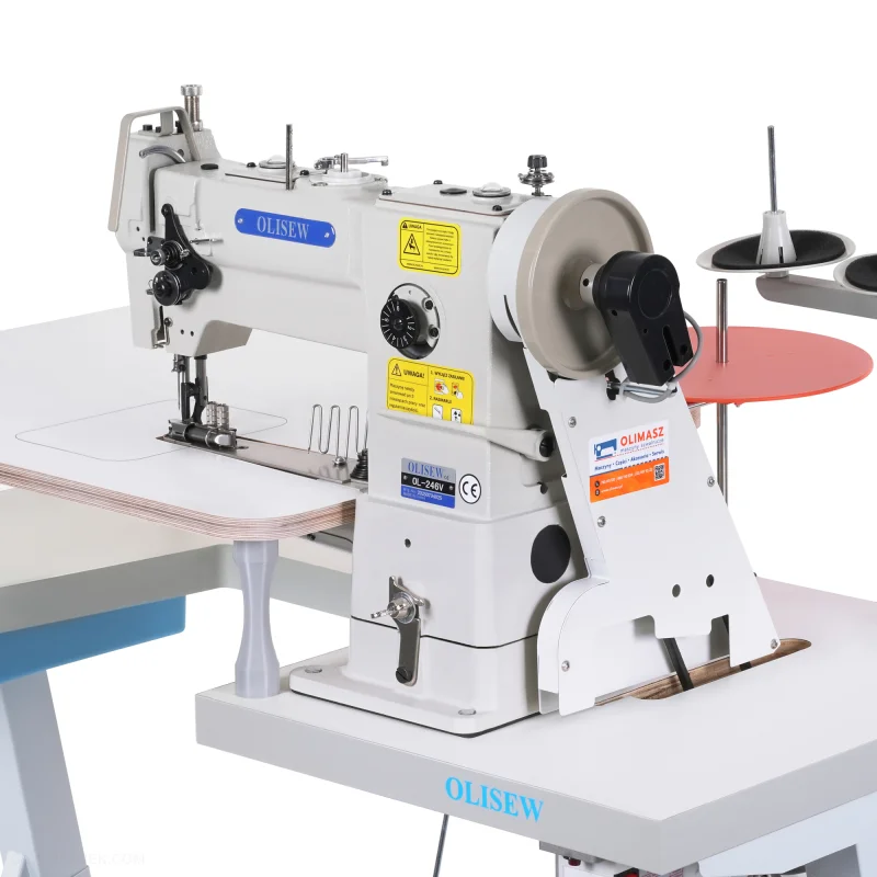 OLISEW OL-246V Lamowacz cylindryczny, potrójny transport z dodatkowym blatem - Zdjęcie 5