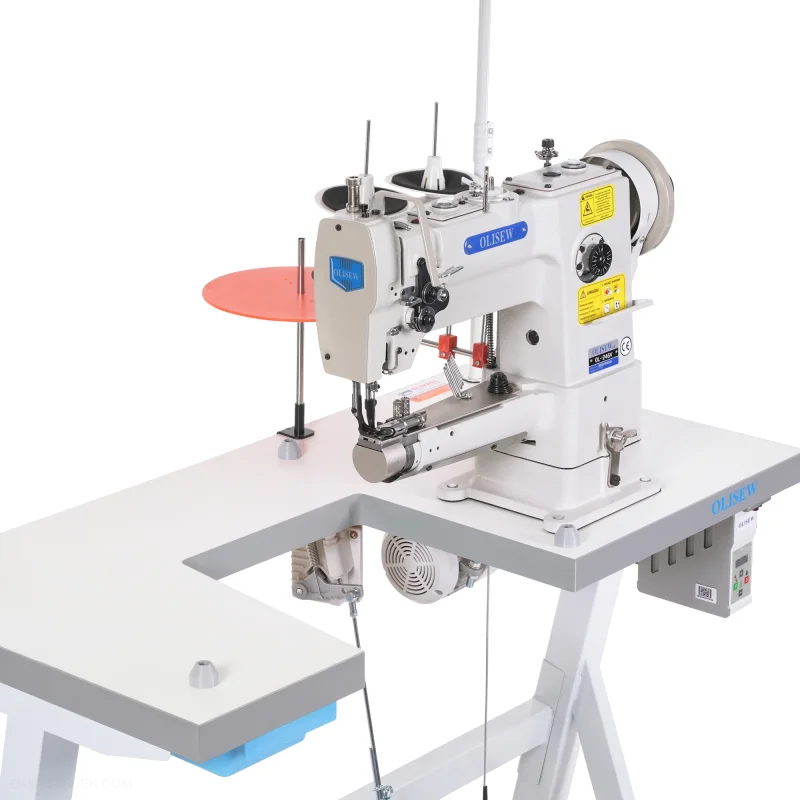 OLISEW OL-246V Lamowacz cylindryczny, potrójny transport z dodatkowym blatem - Zdjęcie 6