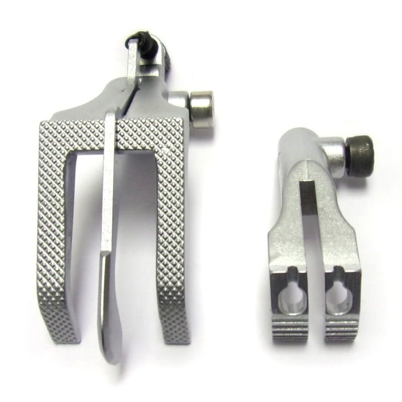 KP868 stopka do rozszywania z mechanicznym prowadnikiem do DURKOPP ADLER 467; 767; 867; 868; JUKI LU-2260; LU-2860; PFAFF 2545; 2546 OLISEW OL-1760N; OLD-1580-7 - Stopki do dwuigłówek z potrójnym transportem - Producent Maszyn Do Szycia - Zdjęcie nr  2