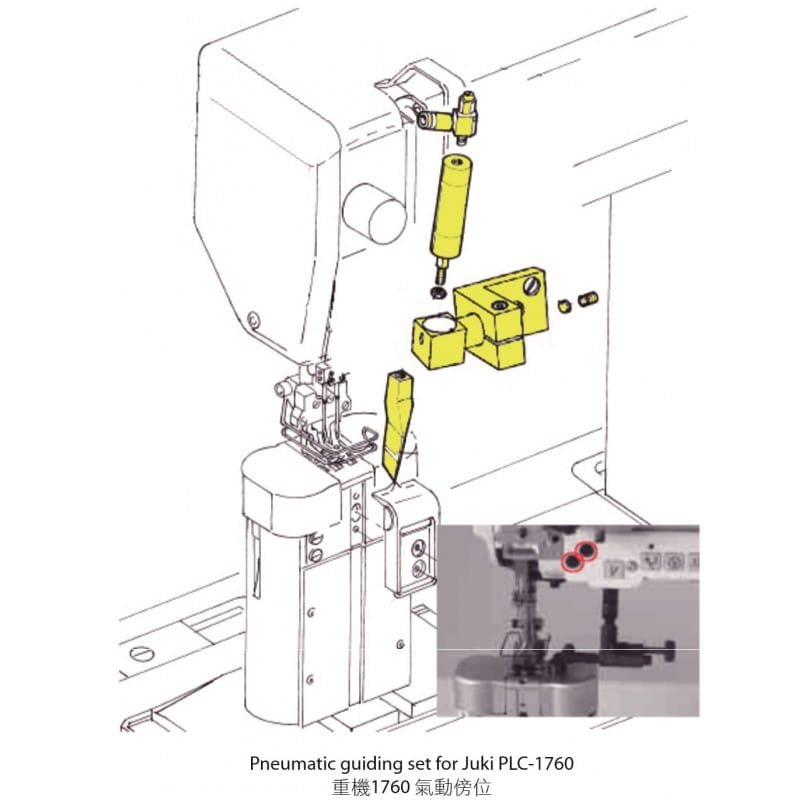 KG1760VP– Linijka do prowadzenia szwu do maszyny JUKI PLC-1760 - Liniały i akcesoria do maszyn z potrójnym transportem - Producent Maszyn Do Szycia - Zdjęcie nr  1
