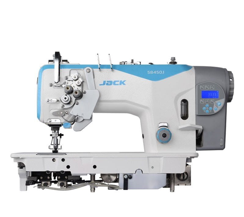 JACK JK-58420J-403/405/PFL Stębnówka 2-igłowa bez wyłączanych igieł , automat, DD  - Dwuigłówki - Producent Maszyn Do Szycia - Zdjęcie nr  1