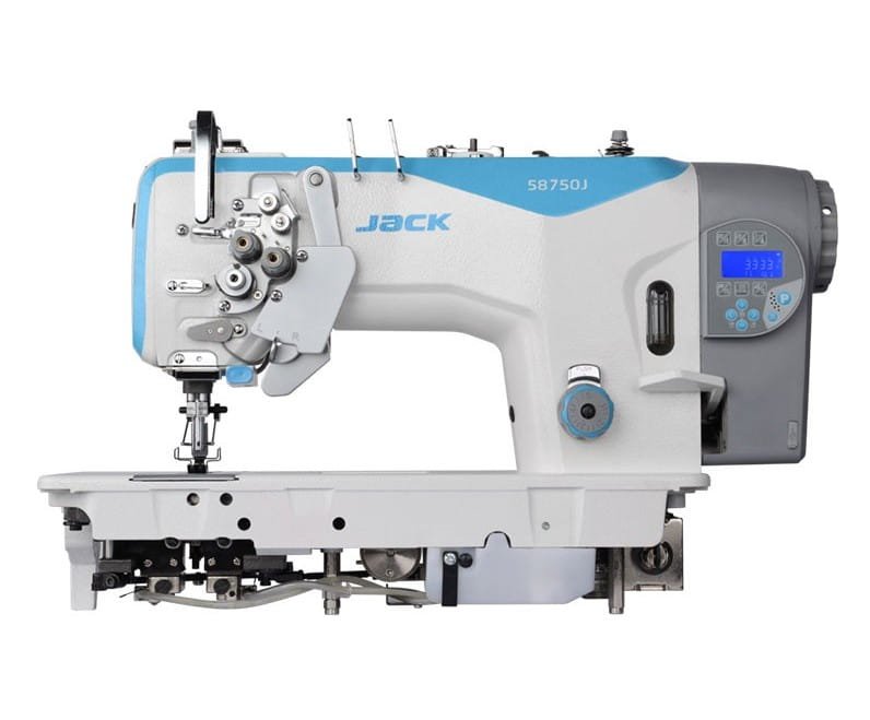 JACK JK-58750J-403/405/PFL Stębnówka 2-igłowa z wyłączanymi igłami , duże chwytacze, automat, DD  - Dwuigłówki - Producent Maszyn Do Szycia - Zdjęcie nr  1