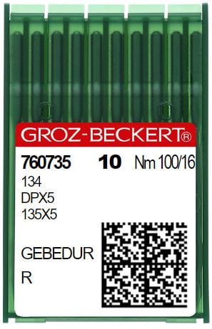 135x5 (R) GEBEDUR Ostre igły do stebnówki grubą kolba wzmacniane (10 sztuk)  - Igły do stębnówek, dwuigłówek - Producent Maszyn Do Szycia - Zdjęcie nr  5