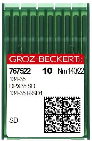 134-35 (SD) GROTZ-BECKER  Igły do stębnówek, dwuigłówek - ciężkie szycie (10 szt.) - Igły do stębnówek, dwuigłówek - Producent Maszyn Do Szycia - Zdjęcie nr  2