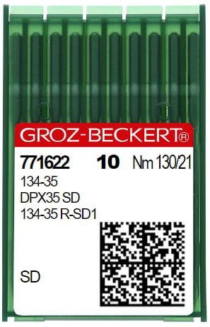 134-35 (SD) GROTZ-BECKER  Igły do stębnówek, dwuigłówek - ciężkie szycie (10 szt.) - Igły do stębnówek, dwuigłówek - Producent Maszyn Do Szycia - Zdjęcie nr  3