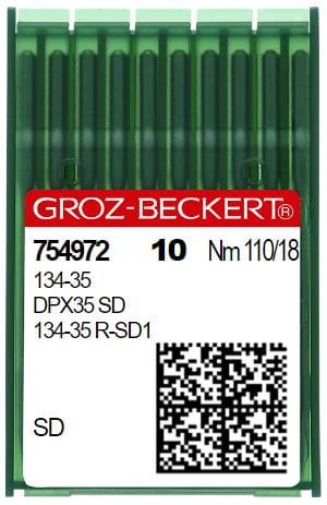134-35 (SD) GROTZ-BECKER  Igły do stębnówek, dwuigłówek - ciężkie szycie (10 szt.) - Igły do stębnówek, dwuigłówek - Producent Maszyn Do Szycia - Zdjęcie nr  4