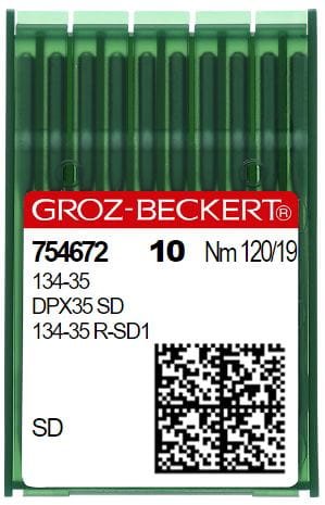 134-35 (SD) GROTZ-BECKER  Igły do stębnówek, dwuigłówek - ciężkie szycie (10 szt.) - Igły do stębnówek, dwuigłówek - Producent Maszyn Do Szycia - Zdjęcie nr  5