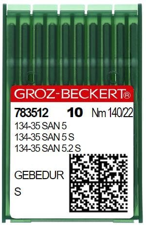 134-35 SAN 5 (S) GEBEDUR GROTZ-BECKER  Igły do stębnówek, dwuigłówek - ciężkie szycie (10szt.) - Igły do stębnówek, dwuigłówek - Producent Maszyn Do Szycia - Zdjęcie nr  1