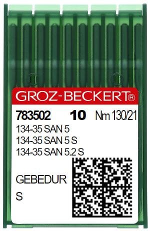 134-35 SAN 5 (S) GEBEDUR GROTZ-BECKER  Igły do stębnówek, dwuigłówek - ciężkie szycie (10szt.) - Igły do stębnówek, dwuigłówek - Producent Maszyn Do Szycia - Zdjęcie nr  2