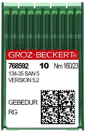 134-35 SAN 5 (RG) GEBEDUR GROTZ-BECKER Igły do stębnówek, dwuigłówek - ciężkie szycie (10szt.) - Igły do stębnówek, dwuigłówek - Producent Maszyn Do Szycia - Zdjęcie nr  1