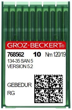 134-35 SAN 5 (RG) GEBEDUR GROTZ-BECKER Igły do stębnówek, dwuigłówek - ciężkie szycie (10szt.) - Igły do stębnówek, dwuigłówek - Producent Maszyn Do Szycia - Zdjęcie nr  5