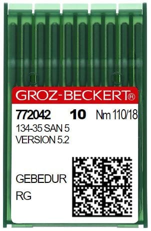 134-35 SAN 5 (RG) GEBEDUR GROTZ-BECKER Igły do stębnówek, dwuigłówek - ciężkie szycie (10szt.) - Igły do stębnówek, dwuigłówek - Producent Maszyn Do Szycia - Zdjęcie nr  6