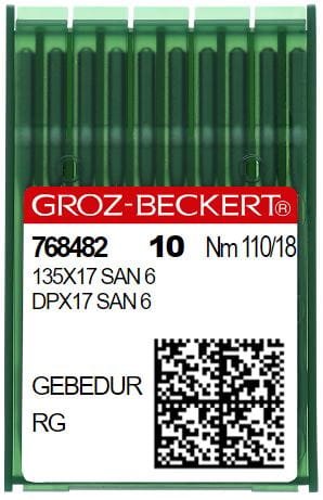 135X17 SAN 6 (RG) GEBEDUR Igły do stębnówek wzmocnione  - ciężkie szycie (10 szt.)  - Igły do stębnówek, dwuigłówek - Producent Maszyn Do Szycia - Zdjęcie nr  3