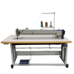  OLISEW OL-4420H-L40 Double needle machine with compound transport and destined for heavy sewing  with long arm