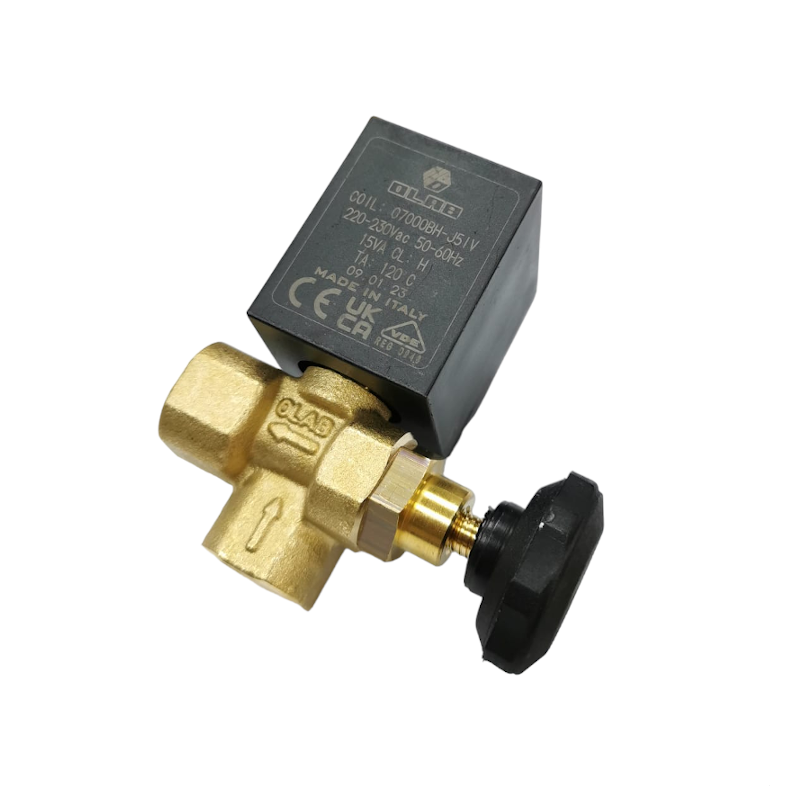 Elektrozawór kątowy mały 1/4 z regulacją i pokrętłem - Wytwornice pary - Producent Maszyn Do Szycia - Zdjęcie nr  1