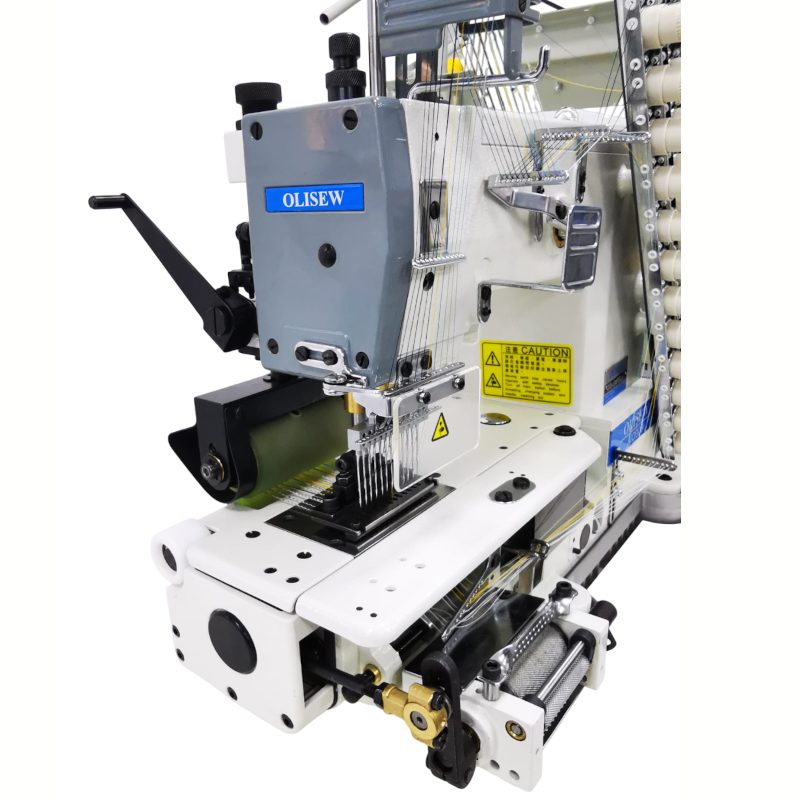 OLISEW OL008-12048P/VSQ Maszyna łańcuszkowa 12-igłowa, 24-nitkowa, przystosowana do szycia gumonićmi, servo Direct Drive  - Maszyny łańcuszkowe - Producent Maszyn Do Szycia - Zdjęcie nr  2